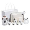 Panda Merchandise Travel Tea Set a Pot of Three Four Six Cups Suet Jade Porcelain High-end Corporate Business Gift Set