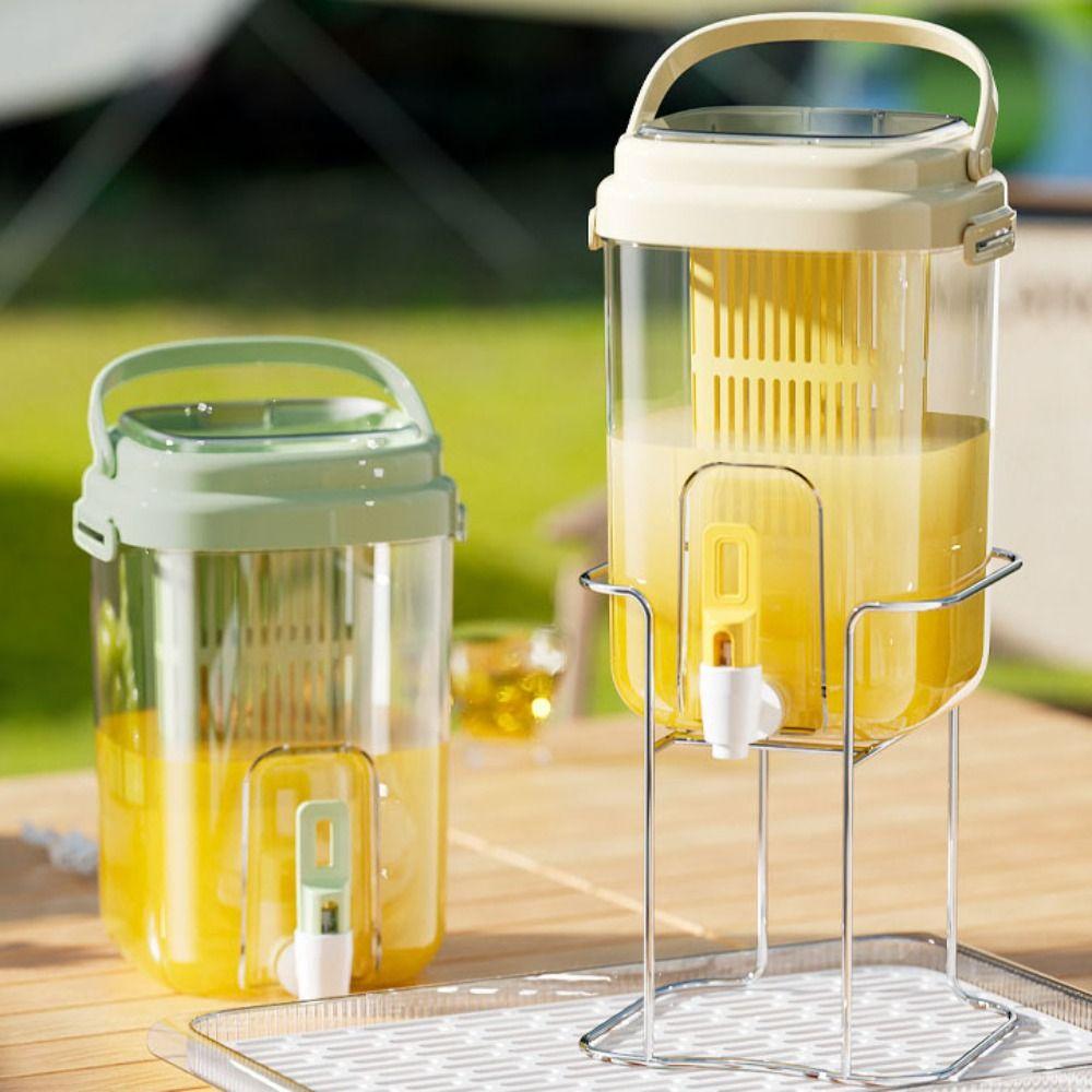 Foldable Handle Beverage Pitcher Transparent Cold Water Jug Water Kettle  Refrigerator