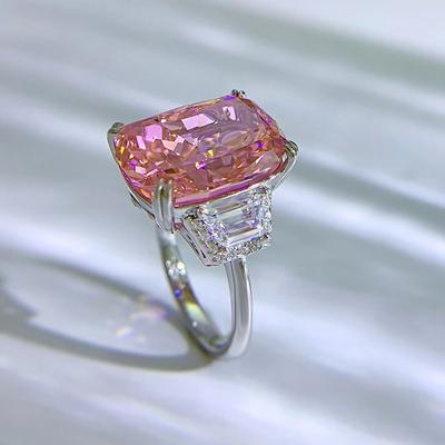 11 *15mm Sapphire Faceted Gemstone Ring For Women Engagement Anniversary Gift 925 Sterling Silver Fine Jewelry