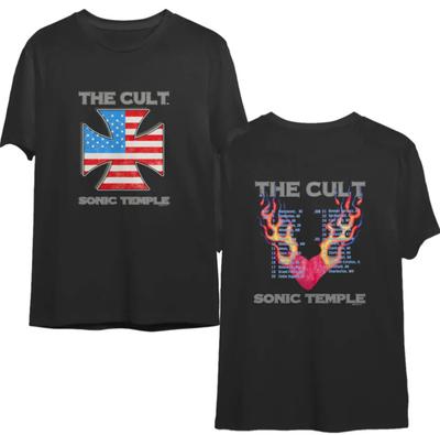 Maglietta Originale The Cult Sonic Temple Concert Anni '80 – Merchandising del Gruppo a 2 Lati