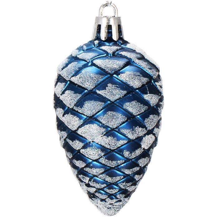 Tree Balls - SPRINGOS - 77 Pieces - Unbreakable - Dark Blue - Christmas Decorations
