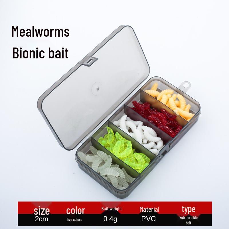 Taiwan Bionic Maggot & Mealworm Soft Fishing Lure for Perch & Bass