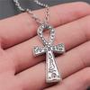 Betendes Kreuz Religiöses Amulett Anhänger Antike Bronze Metall Freund Halskette Neuankunft Geschenk