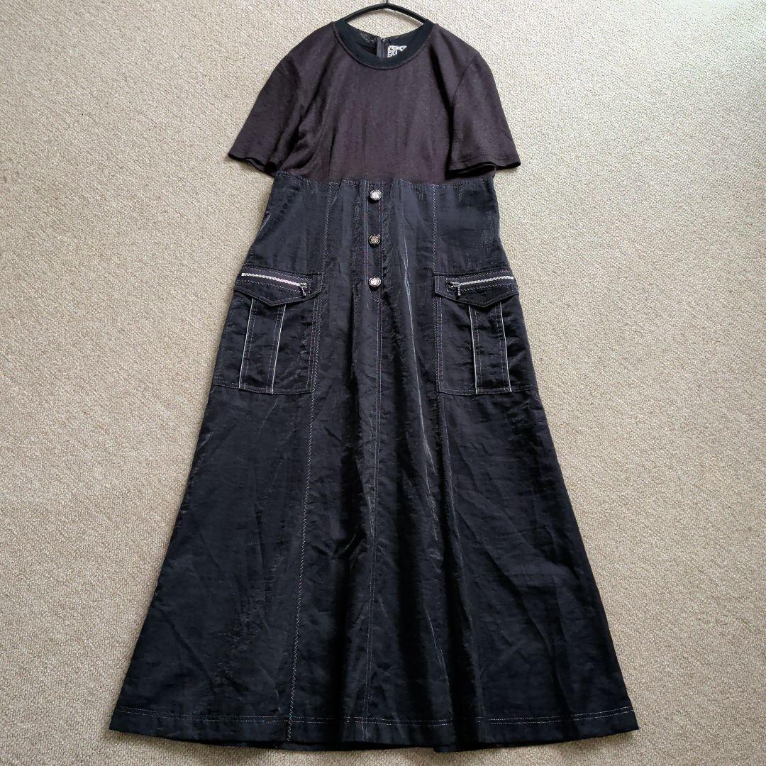 Used Alvarosa Importrossa Linen Blend Different Materials Docking Dress
