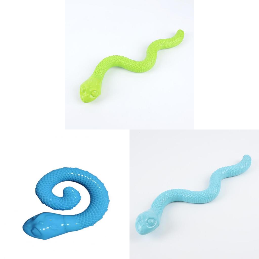 Pet Chew Toy Silicone Snake With Sound For Cats Dogs Training And Enrichment