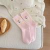 Women's Cable Knit Fleece Mid-Calf Socks - Warm, Thick, and Solid Color for Autumn/Winter