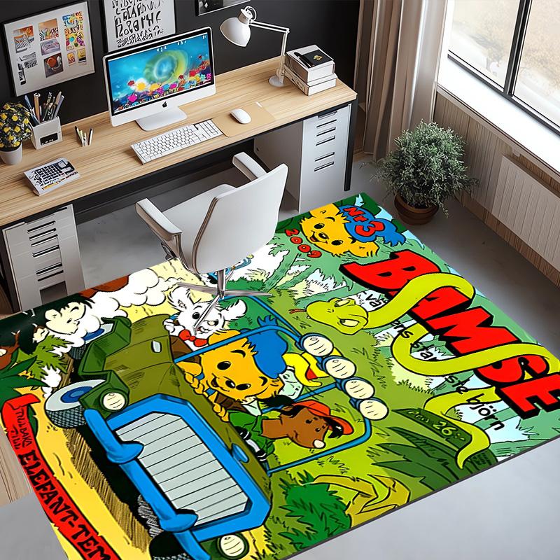 Bamse Pattern Rug, Indoor/Outdoor Mat, for Picnic, Gameroom, Bedroom, Office, Living Room, Home Decor Carpet, Birthday Gift