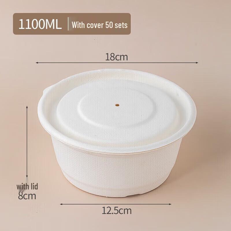 Eco-Friendly Disposable Bagasse Meal Bowls