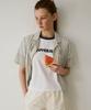 COVERNAT WOMAN Cooper Logo Ringer T-Shirt Dusty Blue