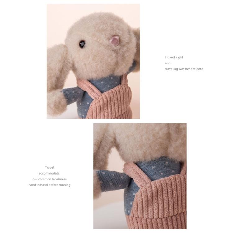 Cartoon Rabbit with Overalls Pendant Plush Dolls Keychain Pendant Fashion