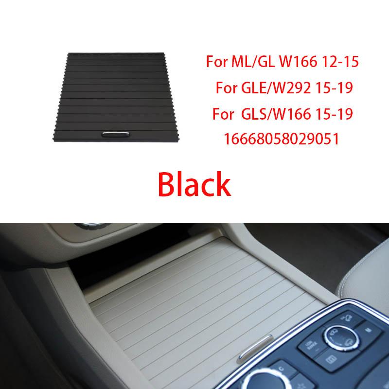 Для Mercedes W166 W292 Крышка-слайдер подстаканника центральной консоли автомобиля, Отделка, Крышка центрального рольставни Для Benz ML GL GLE GLS ML300 GLE350 1pc black
