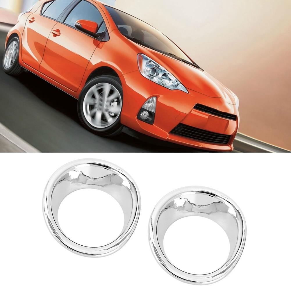 ABS Chrome Front Fog Light Cover Trim Car Decoration Fits for Toyota Prius Hatchback 20192020