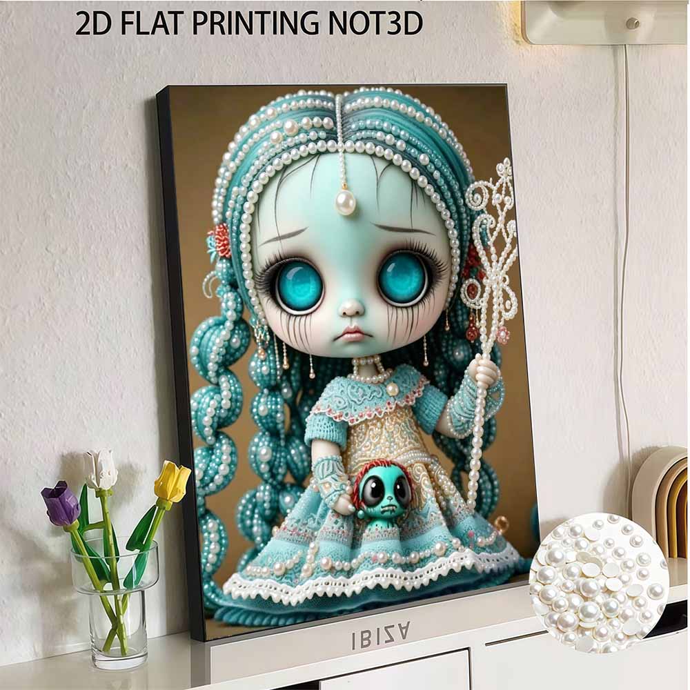 DIY 3D картина жемчугом на холсте Элегантная кукла в стиле фэнтези Расслабляющий набор для рукоделия для взрослых Домашнее украшение Настенное искусство Хобби