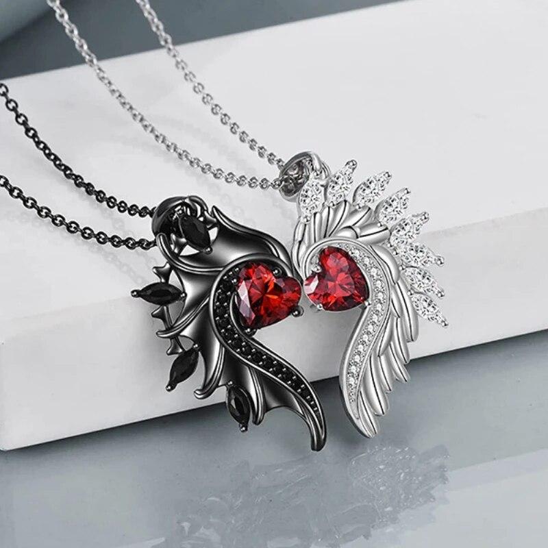 

Ожерелье с крыльями ангела в стиле панк для мужчин и женщин, эстетика, готические украшения, ретро-тренд, ожерелье с подвеской для подростков, крутые крылья, подарок для пары