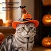 Pumpkin Spider Web Bat Decoration Pet Halloween Hat Dog Costume Accessory  Pet Birthday