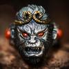 New Retro Tightening Curse Monkey King Ring Men's Domineering Index Finger Ring Open Ring