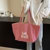 Large capacity tote bag women's striped canvas bag