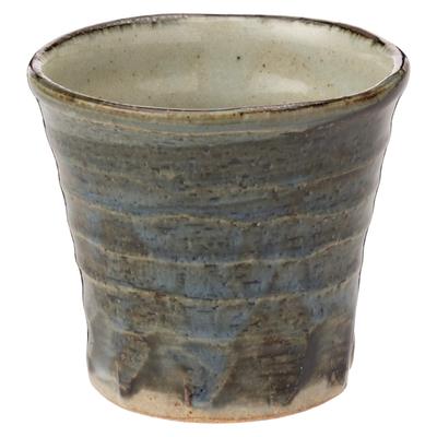 Mino Ware Vessel Scalloped Rock Ofukai K60506 "Drinking Series" Cup,