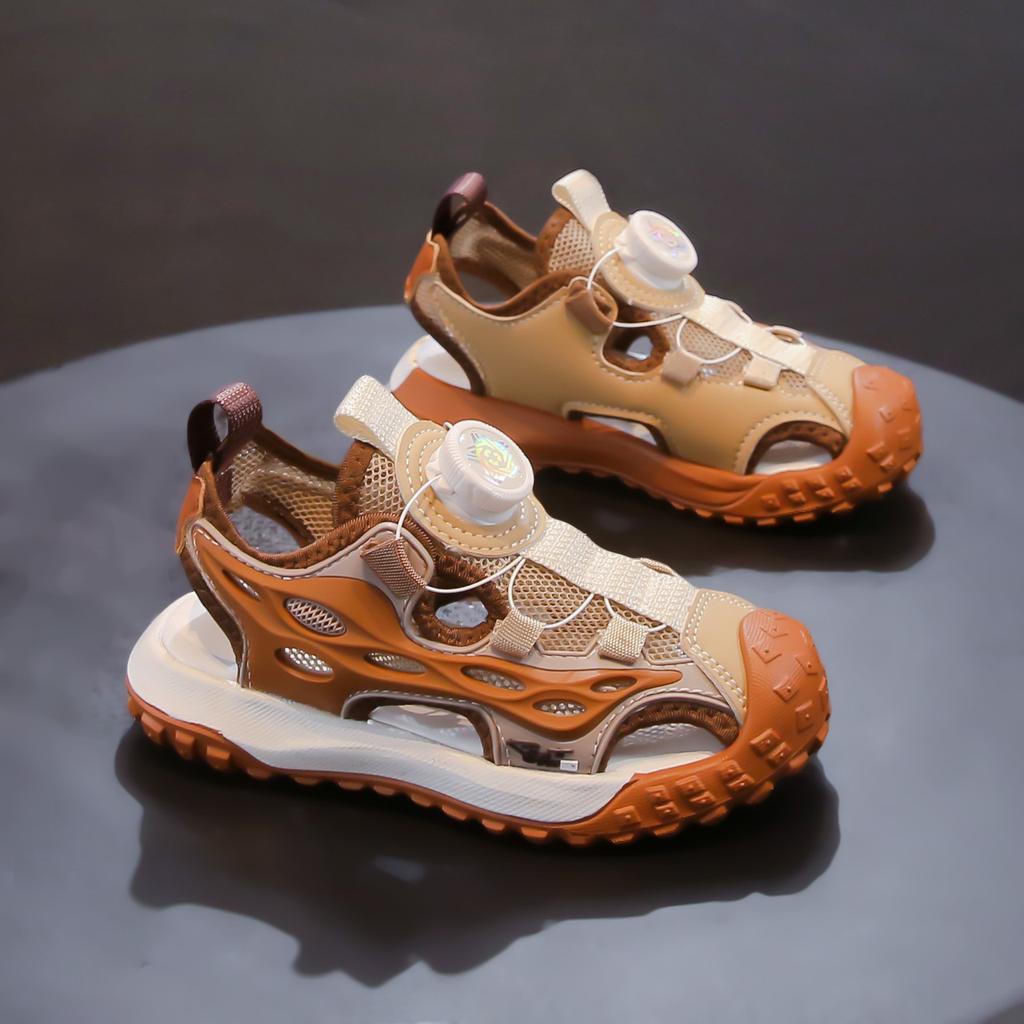 Boys sandals breathable summer new children's bag head beach shoes girls sports sandals anti-kick soft sole tide