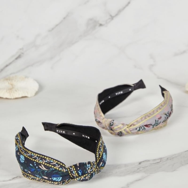 MAIA Royal Jacquard Hairband - Navy