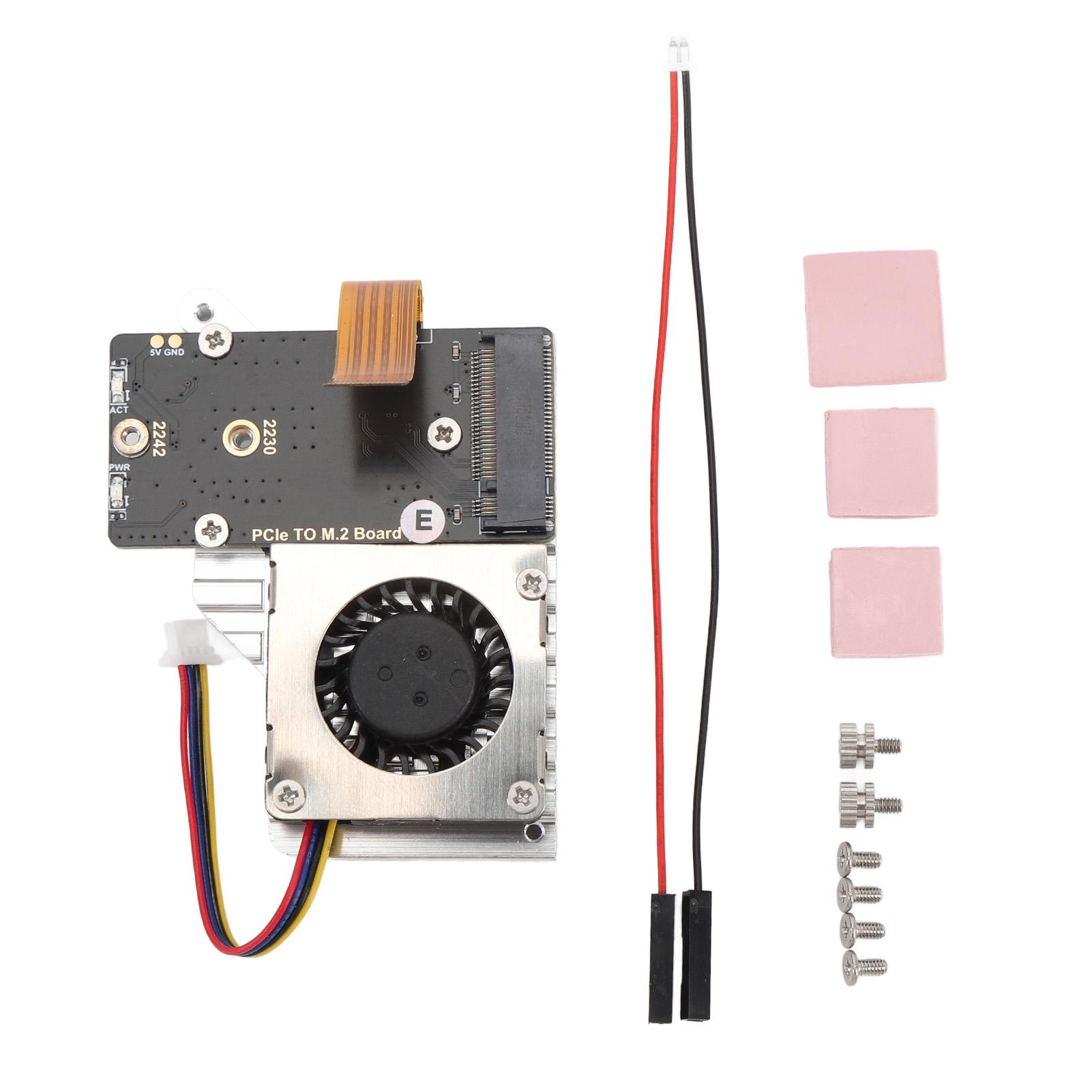

Адаптерна плата PCIe to M.2 Інтегрований 8 Гбіт/с Адаптер PCIe to M.2 з оксиду алюмінію з охолоджуючим вентилятором для