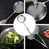 1Pcs Stainless Steel Oil Strainer Long Handle Frying Scoop for Hot Pot Noodles Vegetables Meats French Fries Colander Spoon Mesh