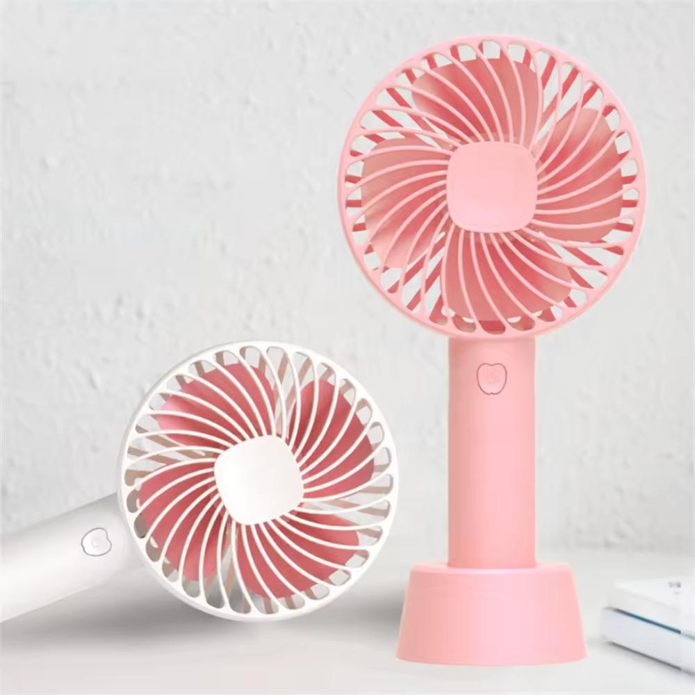 Rechargeable USB Mini Portable Pocket Fan Cool Air Whip Fan Handheld Cooling Charging Table Handle Electric Standing Table Handh