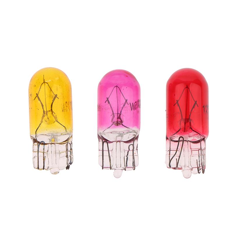 10Pcs 24V 1.2W T5 /12V 5W T10 Glass Light Bulb Dashboard Instrument Panel Brake Light Bulbs Headlights Lamp Lights Car Lights