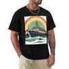 Cruise Ship On a Sunrise TShirt Long Lasting Casual TShirt
