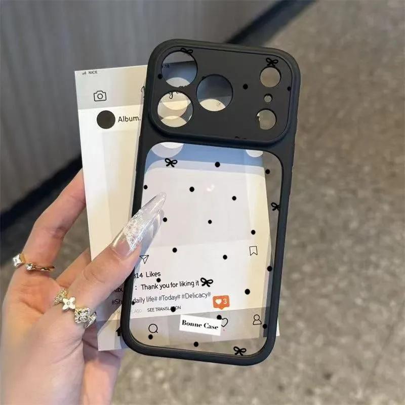 ins Korean polka dot bow is suitable for Apple 11 mobile phone case iPhone11/11 skin feeling acrylic 11 women 11