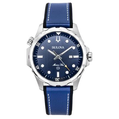 Serie Star Marina Cinturino in Silicone Quadrante Blu Quarzo 96B419 100M Orologio da Uomo