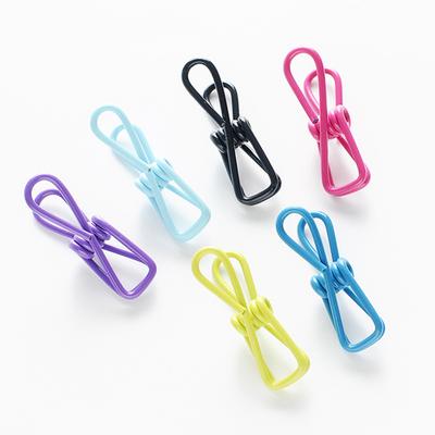 Umeraș de haine multifuncțional multicolor acoperit cu PVC colorat cu clips de etanșare colorat umerașe de haine casă locuință modă note organizator de hârtie de scris accesorii