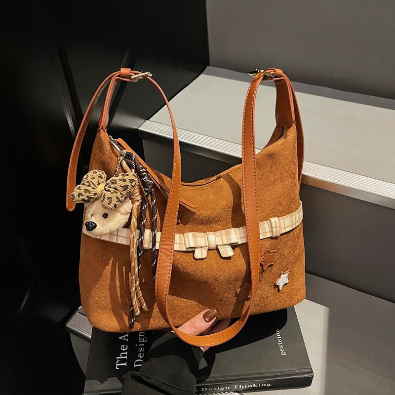 Commute Bag - Retro Plain Color Crossbody Bag for Women, Casual Style.