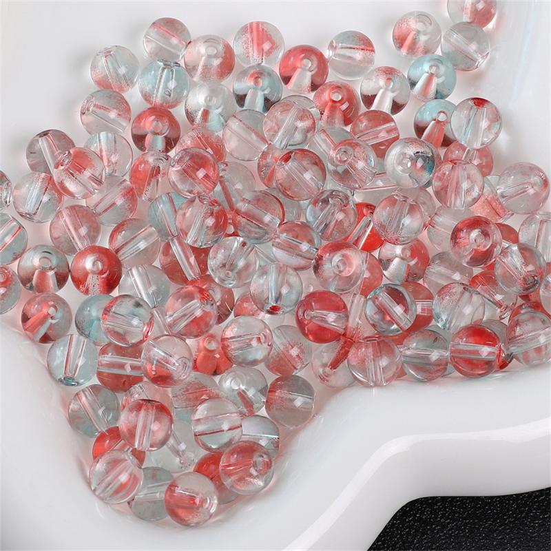 8mm 50pcs/bag Jelly Glass Bubble Beads DIY Necklace Bracelet Earrings Ring Jewelry Accessories