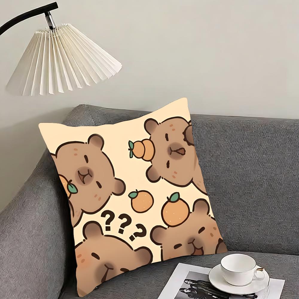 Caybara Cute Cushion Cover Pillowcase Ultra Soft Skin Friendly Fabric Cloud Like Comfort Concealed Zipper