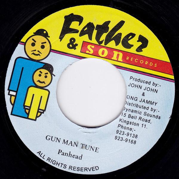 

7inch Record PAN HEAD Gun Man Tune NONE Father Son Re 1990 Jamaica Reggae Ska Dub Used