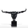 Tooarts Moderne Taucher-Skulptur aus Fiberglas, Dekoration, schwarze Taucherfigur