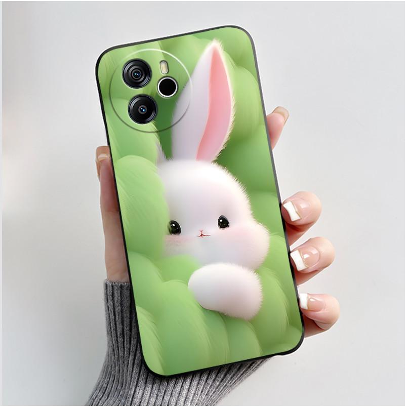 For Blackview Oscal Tiger 12 6.78" 2023 Blackview Shark 8 Back Phone Case Luxury Cute Love Rabbit Funny TPU Soft Silicone Cover