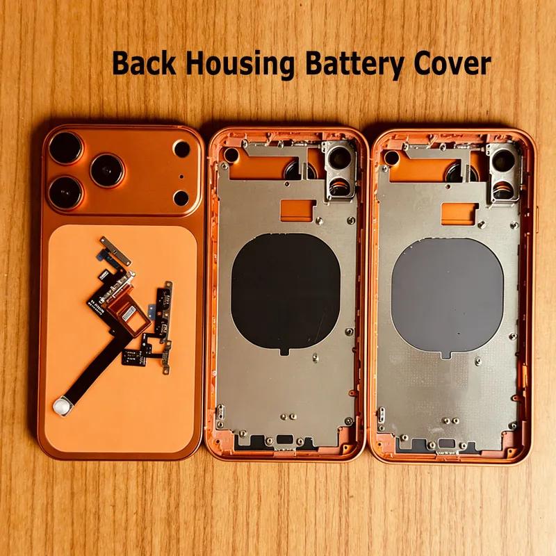 

11 style 17 Pro Back Battery Housing For iPhone XR TO 17PRO LITE 17 PRO Max Housing Battery Cover Middle Frame with SIM Tray Xsmax to 17promax синій