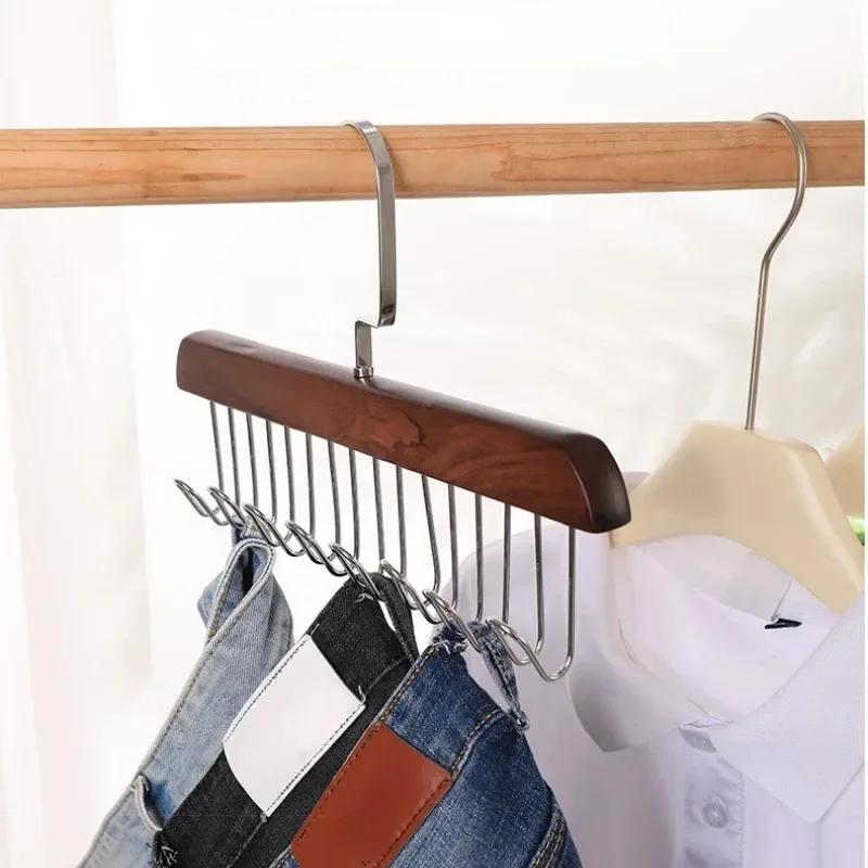 Household 8 Hook Hanger Rack Multifu Convenience Drying Rack Hanging Belts Hats Vests Silk Scarves Household Storage Goodies