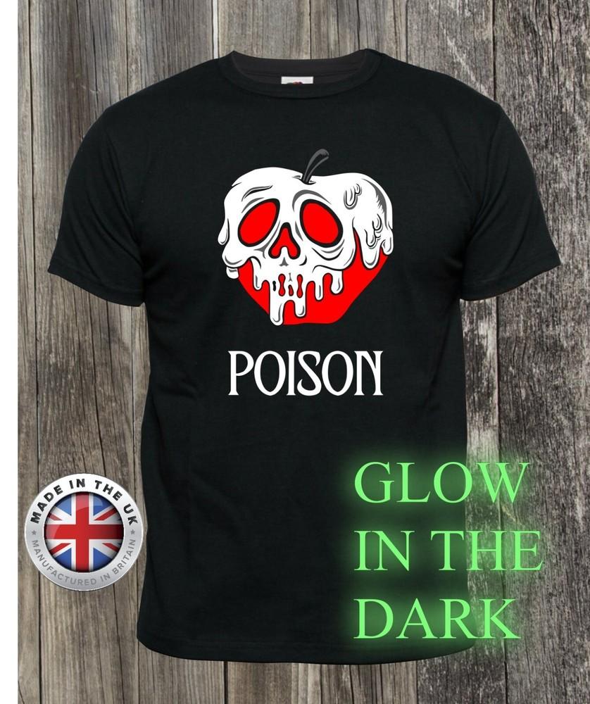 Футболка Белоснежка Ядовитое яблоко, светится в темноте, унисекс, женская приталенная M