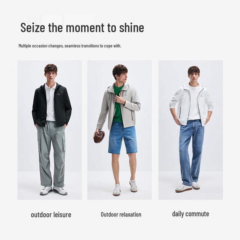 Navigare Men's 3-Proof Hooded Lightweight Commuter Jacket