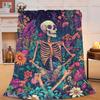 Halloween Fun Skull Dance Plush Blanket All Seasons Suitable for Sofa Bed Office Nap Blanket Cover Blanket