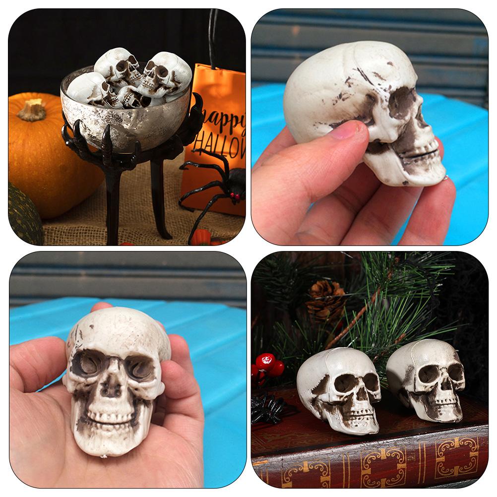 8 Pcs Mini Crafts Halloween Skulls Decor Plastic Small Human Body Model Models Scary Props Fake Skulls Halloween Decorations