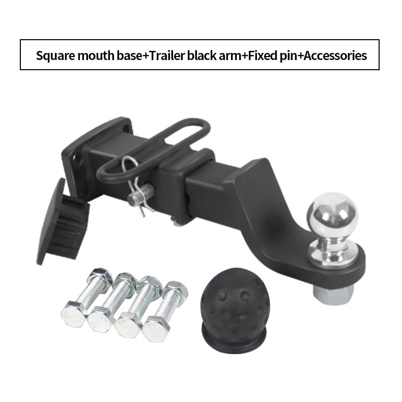 Off road vehicle straight insertion square mouth trailer arm rogue hook trailer ball trailer square mouth ball hook towing hook Style1