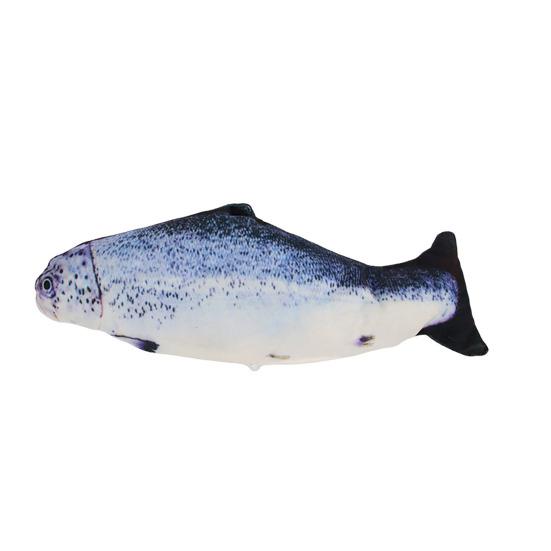 Flopping Fish Cat Toy with Catnip Interactive Automatic Floppy Carp Kitten Kicker Toy Electric Realistic Plush Wiggle Fish for Indoor Cats Dogs