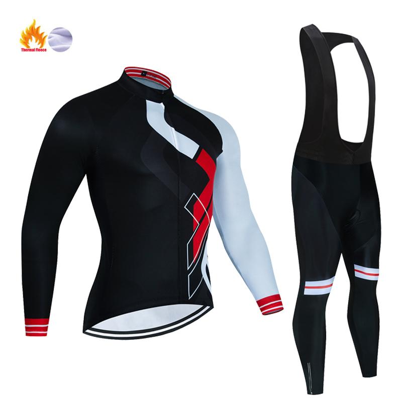 Cycling Jersey Set 2025 Men Winter Thermal Fleece Long Sleeve Road Bike Cycling Clothing MTB Cycling Jacket Ropa Ciclismo Hombre