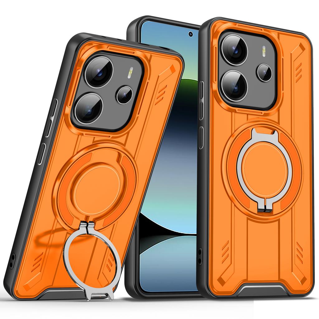 Lämpligt För Redmi Note 14 Pro Plus Telefonfodral För Redmi Note 13 Pro 4G Med 360 ° Hållare Bil Magnetiskt Telefonfodral