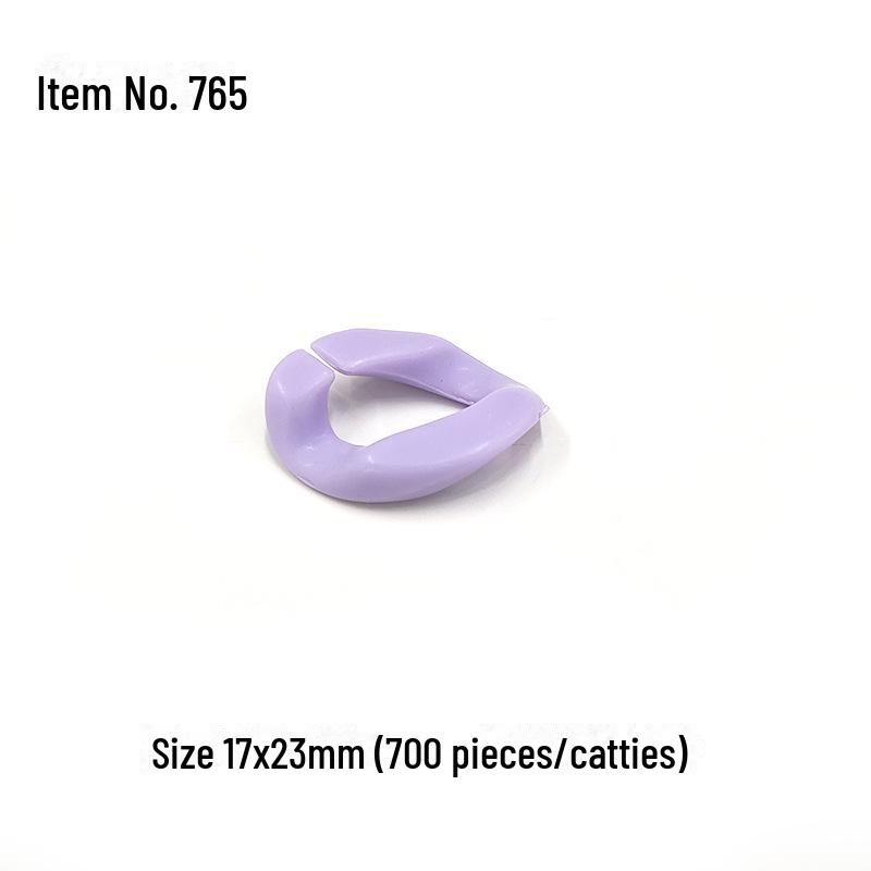 Catena Acrilica 17x23mm Colore Solido Opaco per Gioielli Fai-da-Te e Accessori per Capelli