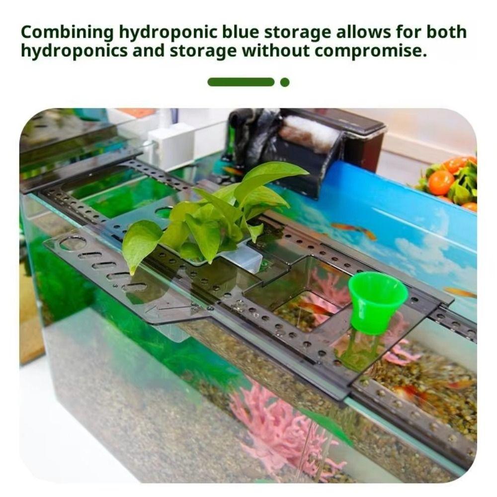 Punch-free Fish Tank Storage Rack Durable Retractable Tool Holder  Reptile Terrarium